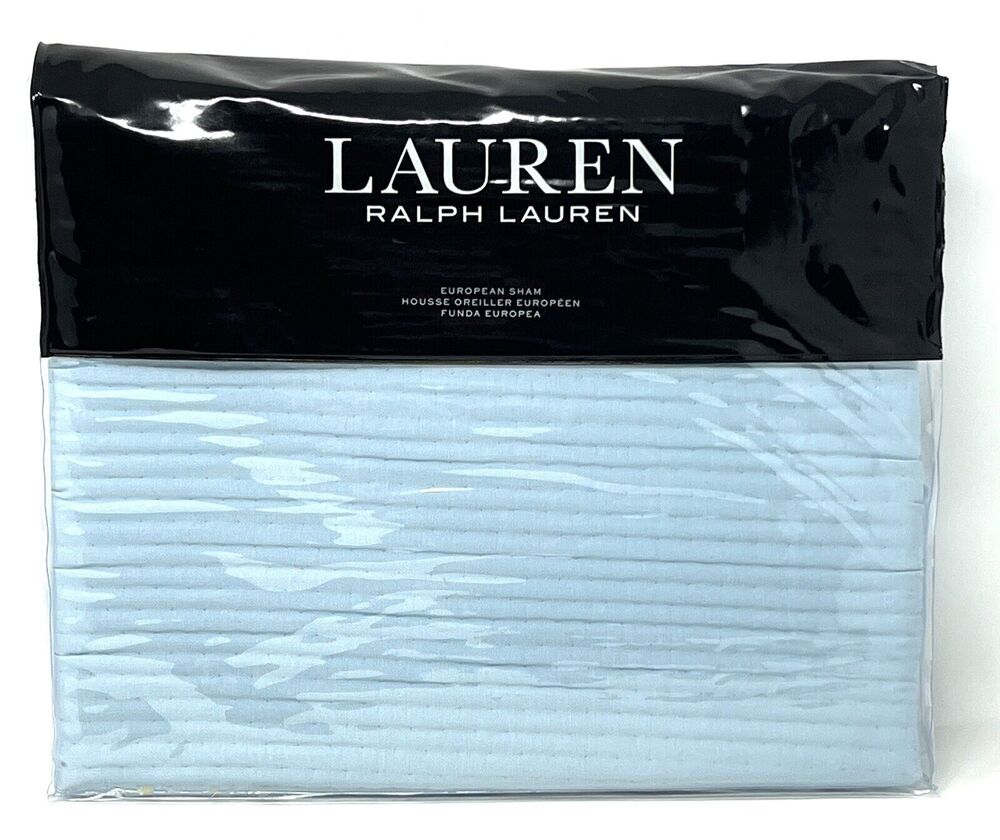 Ralph Lauren Spencer Matelasse Euro Sham Soft Teal 26” X 26” Quilted NIP (1)